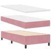 vidaXL Κρεβάτι με ελατήρια με στρώμα Ροζ 90 x 190 cm Βελούδο