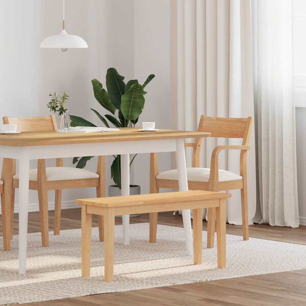 Πάγκος vidaXL 90 cm από μασίφ ξύλο καουτσούκ