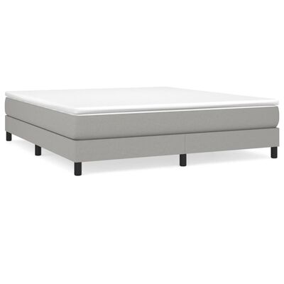 vidaXL Πλαίσιο Κρεβατιού Boxspring Ανοιχτό Γκρι 180x200 εκ. Υφασμάτινο