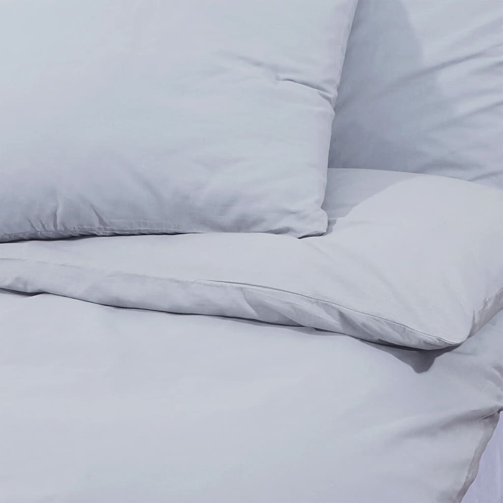 vidaXL Σετ Παπλωματοθήκης Γκρι 240x220 εκ. Βαμβακερό