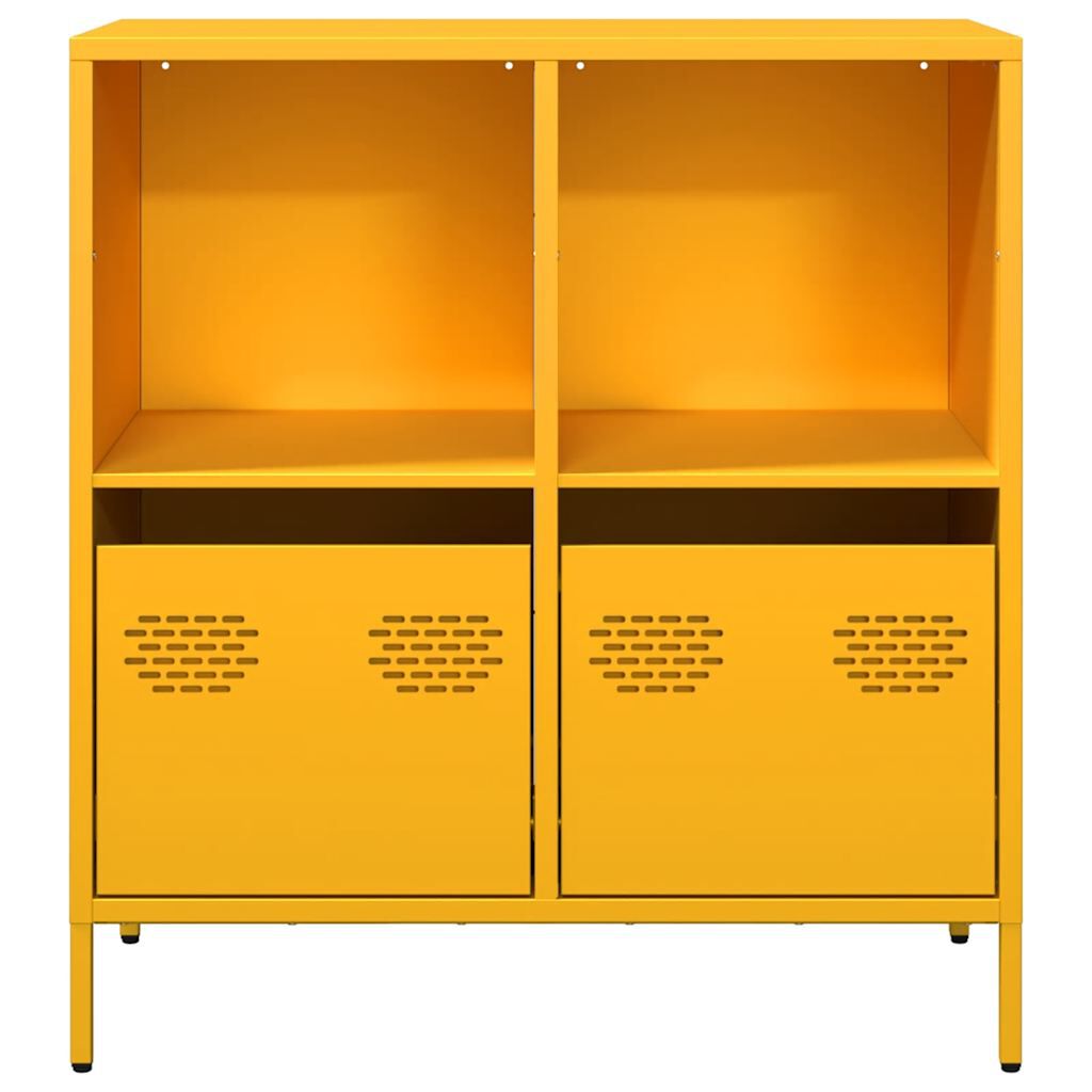 vidaXL Ντουλάπι Μουσταρδί 68x39x73,5 εκ. από Χάλυβα Ψυχρής Έλασης
