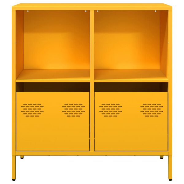 vidaXL Ντουλάπι Μουσταρδί 68x39x73,5 εκ. από Χάλυβα Ψυχρής Έλασης
