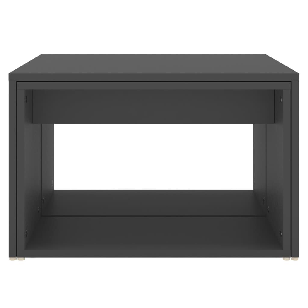 vidaXL Τραπεζάκια Σαλονιού Ζιγκόν 3 τεμ. Γκρι 60x60x38 εκ Επεξ. Ξύλο