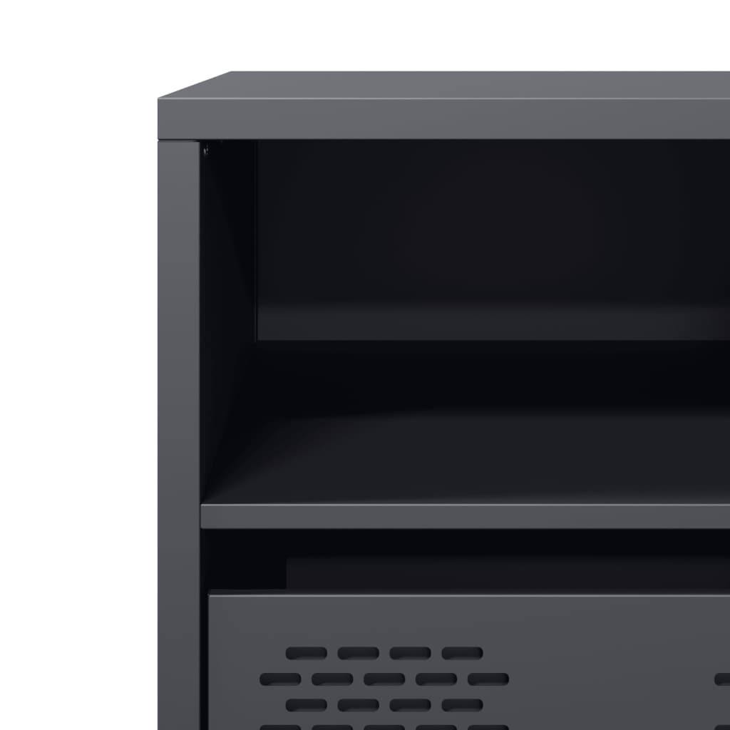 vidaXL Έπιπλο Τηλεόρασης Ανθρακί 68x39x43,5 εκ. Ατσάλι Ψυχρής Έλασης