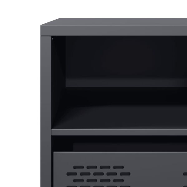 vidaXL Έπιπλο Τηλεόρασης Ανθρακί 68x39x43,5 εκ. Ατσάλι Ψυχρής Έλασης