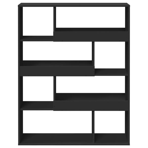 vidaXL Βιβλιοθήκη Μαύρη 100x33x125,5 εκ. από Επεξεργασμένο Ξύλο
