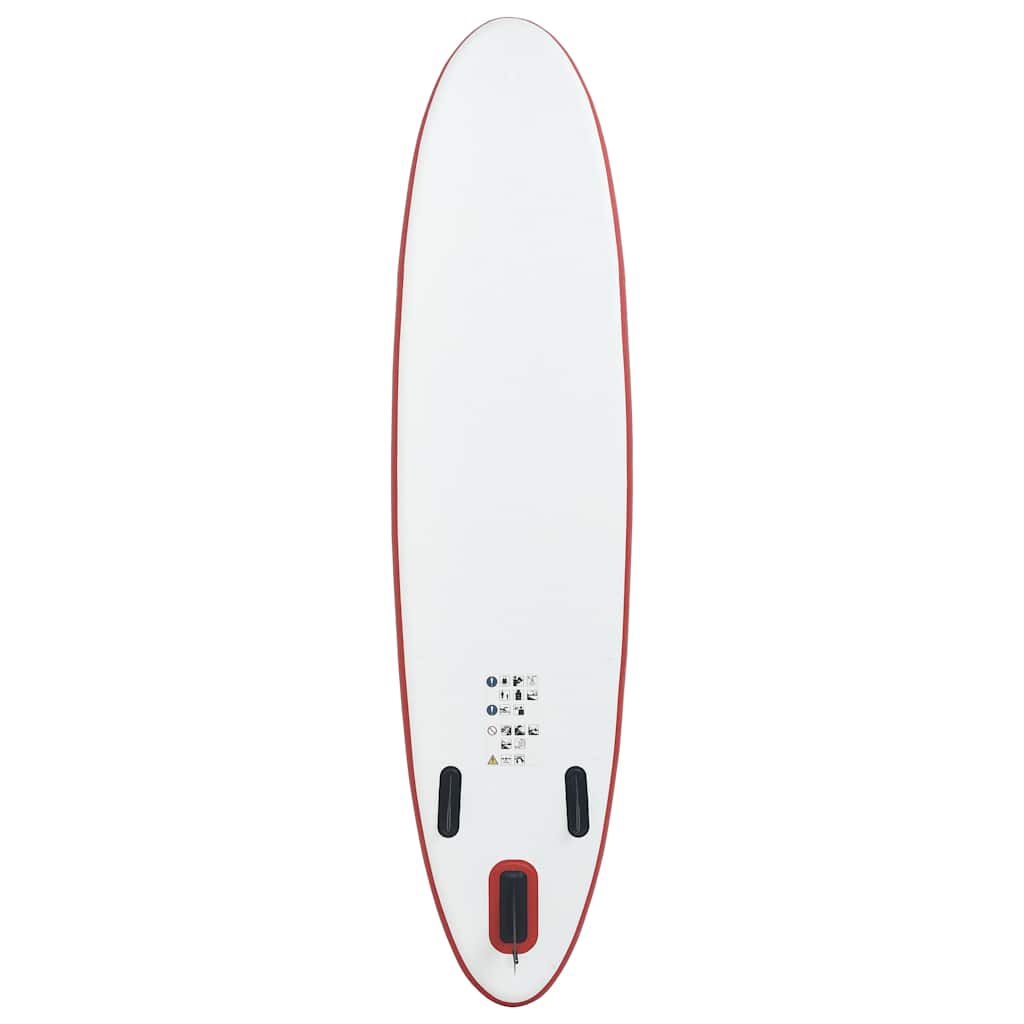 vidaXL Σετ Σανίδας Stand Up Paddle / Surf Φουσκωτό Κόκκινο και Λευκό