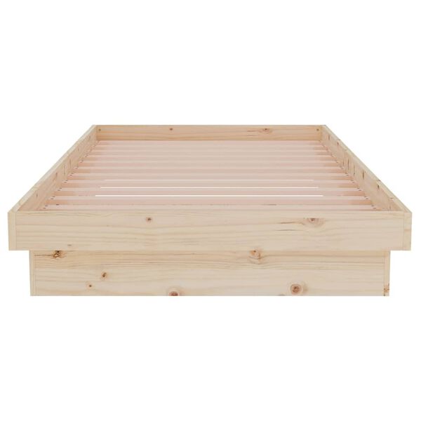 vidaXL Πλαίσιο Κρεβατιού 90 x 190 εκ. από Μασίφ Ξύλο Single