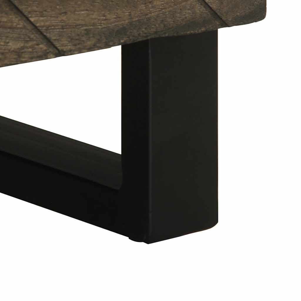 vidaXL Κομοδίνο Μαύρο 40 x 33 x 46 εκ. από Μασίφ Ξύλο Μάνγκο