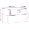 vidaXL Κομοδίνο Επιτοίχιο Όψη Παλαιού Ξύλου 45x26x28,5 εκ.