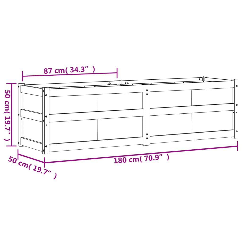 vidaXL Ζαρντινιέρα 180x50x50 εκ. από Εμποτισμένο Ξύλο Πεύκου