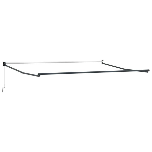 vidaXL Manual Ανασυρόμενη Τέντα Πράσινη και Λευκή 450x300 cm