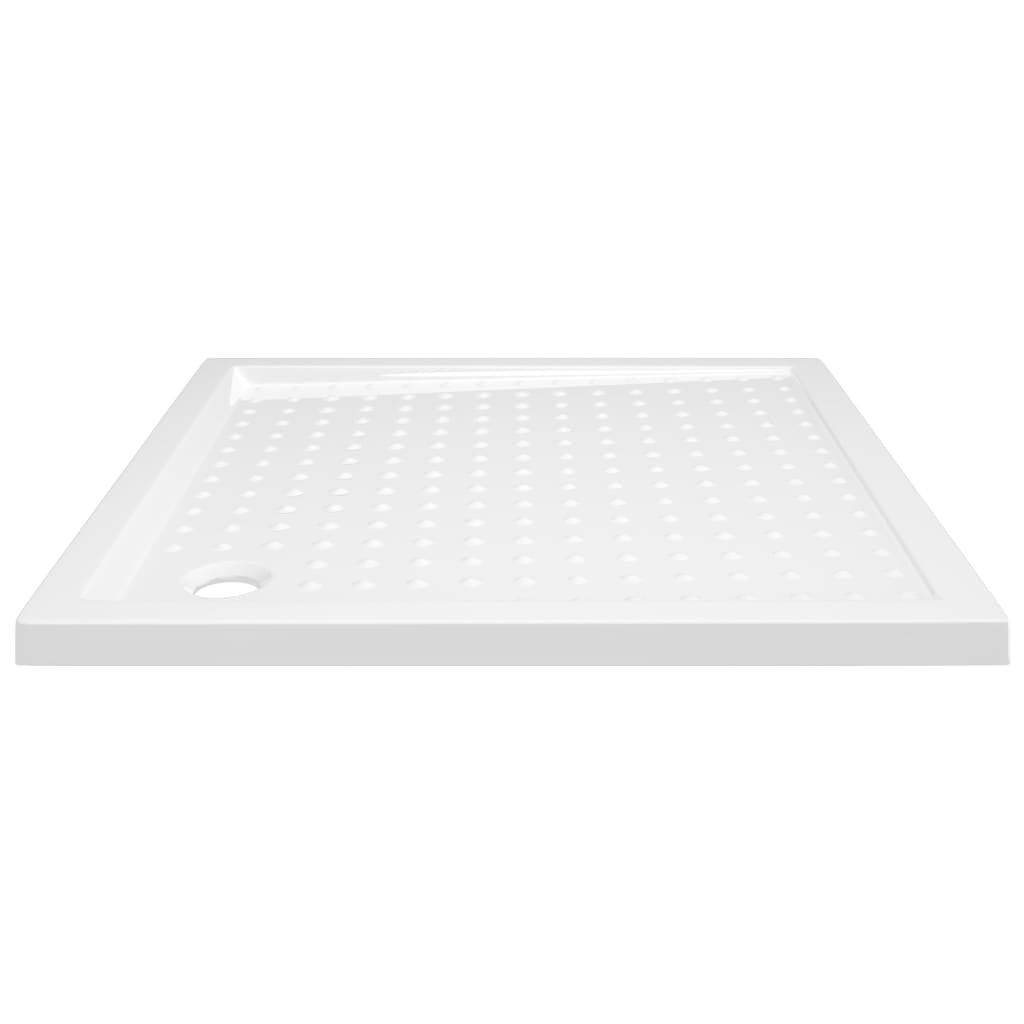 vidaXL Βάση Ντουζιέρας με Σχέδιο Τάπας Λευκή 80 x 80 x 4 εκ. από ABS