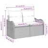 vidaXL Καναπές Κήπου με μαξιλάρι Μαύρο 121 x 62 x 69εκ συνθετικό ρατάν