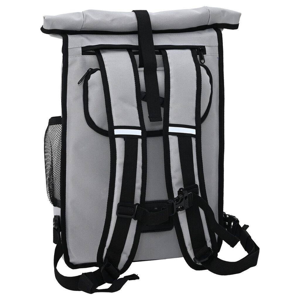 vidaXL Τσάντα Ποδηλάτου για Ράγες 20 L Γκρι 31x13x58 εκ.