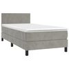 vidaXL &Kappa;&rho;&epsilon;&beta;ά&tau;&iota; Boxspring &mu;&epsilon; &Sigma;&tau;&rho;ώ&mu;&alpha; & LED &Alpha;&nu;.&Gamma;&kappa;&rho;&iota; 100x200 &epsilon;&kappa;. &Beta;&epsilon;&lambda;&omicron;ύ&delta;&iota;&nu;&omicron;