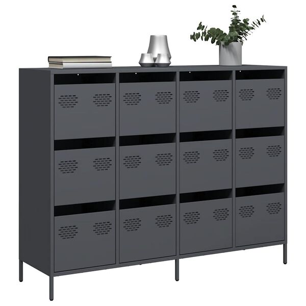 vidaXL Ντουλάπι Ανθρακί 135x39x103,5 εκ. από Χάλυβα Ψυχρής Έλασης