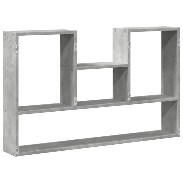 vidaXL Ραφιέρα Τοίχου Γκρι Σκυροδέματος 99x15x60 εκ. από Επεξ. Ξύλο