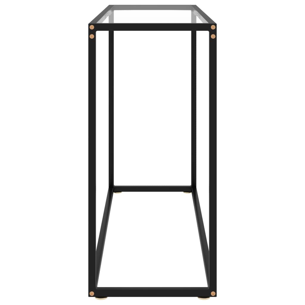 vidaXL Τραπέζι Κονσόλα Διαφανές 100 x 35 x 75 εκ. από Ψημένο Γυαλί