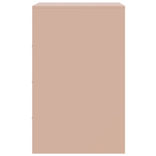 vidaXL Κομοδίνο Ροζ 34,5x39x62 εκ. από Χάλυβα