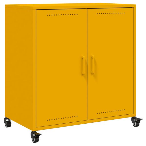 vidaXL Ντουλάπι Μουσταρδί 68x39x72 εκ. από Ατσάλι