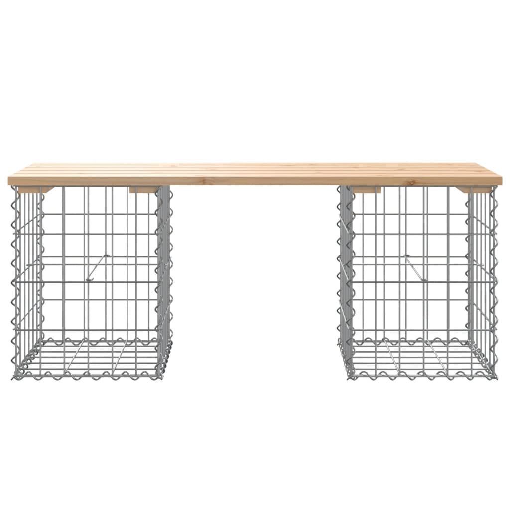 vidaXL Παγκάκι Κήπου Συρματοκιβώτιο 103x31x42εκ. από Μασίφ Ξύλο Πεύκου