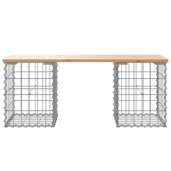 vidaXL Παγκάκι Κήπου Συρματοκιβώτιο 103x31x42εκ. από Μασίφ Ξύλο Πεύκου