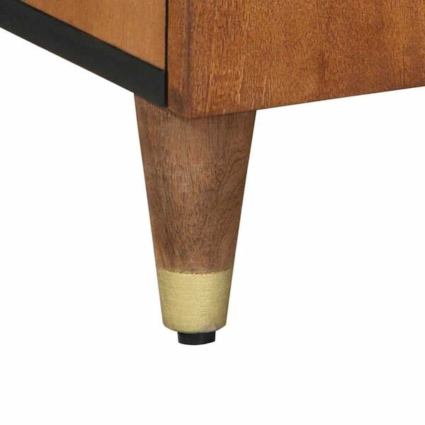 vidaXL Ντουλάπι TV με ράφι Καφέ 105 x 33.5 x 46 εκ. Μασίφ ξύλο μάνγκο