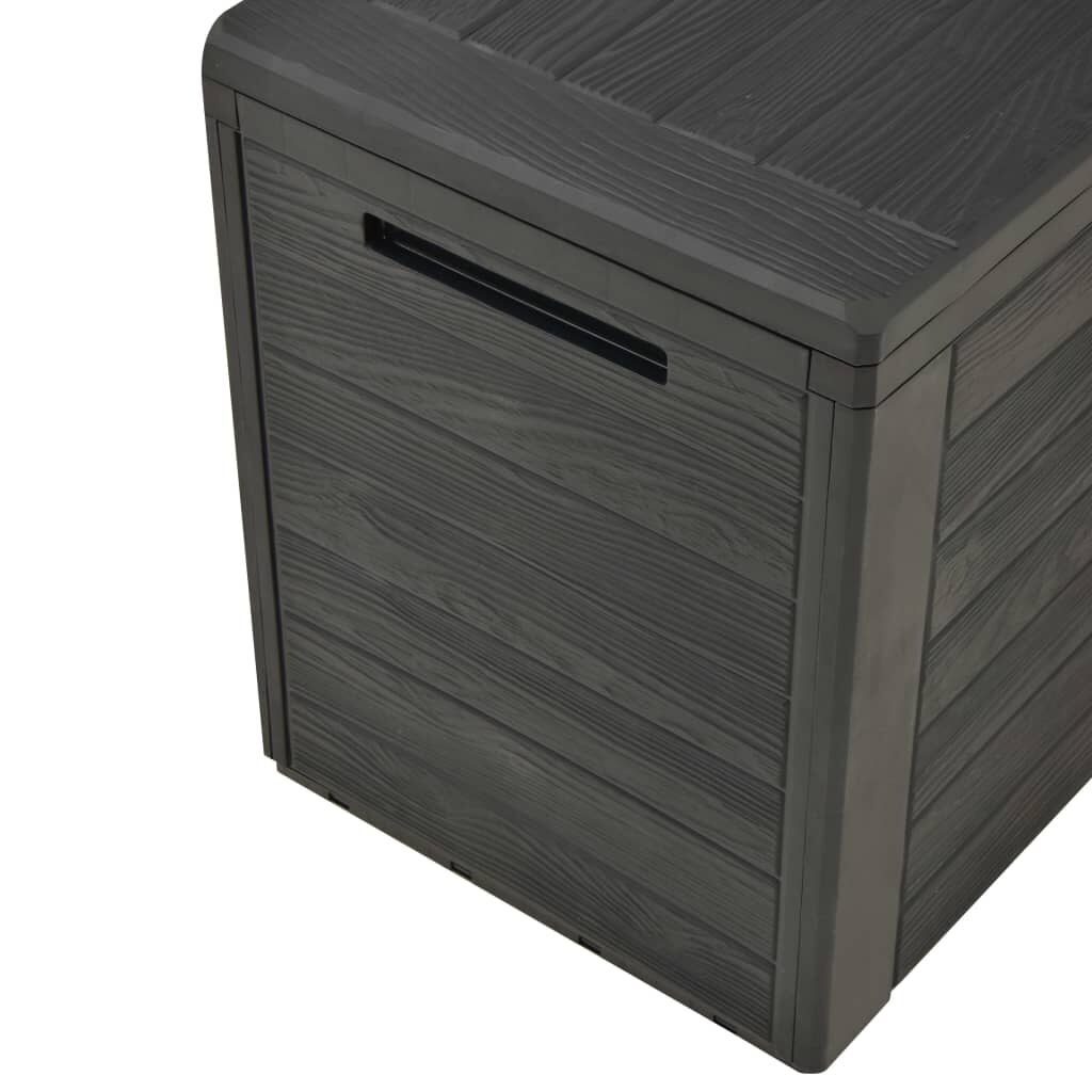 vidaXL Μπαούλο Αποθήκευσης Κήπου Ανθρακί 116 x 44 x 55 εκ.