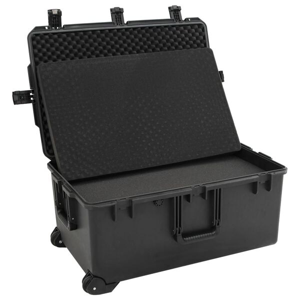 vidaXL Θήκη Πτήσης Φορητή Μαύρη 79,5x52x39 εκ. από Πολυπροπυλένιο
