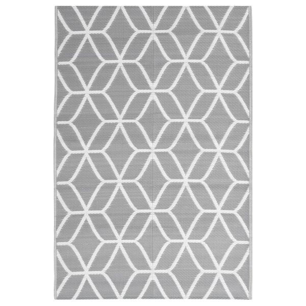 vidaXL Χαλί εξωτερικού χώρου ARAKIL Γκρι 140x200 cm PP
