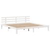 vidaXL Σκελετός Κρεβατιού με Κεφαλάρι Χωρίς Στρώμα Λευκό 180x200 εκ.