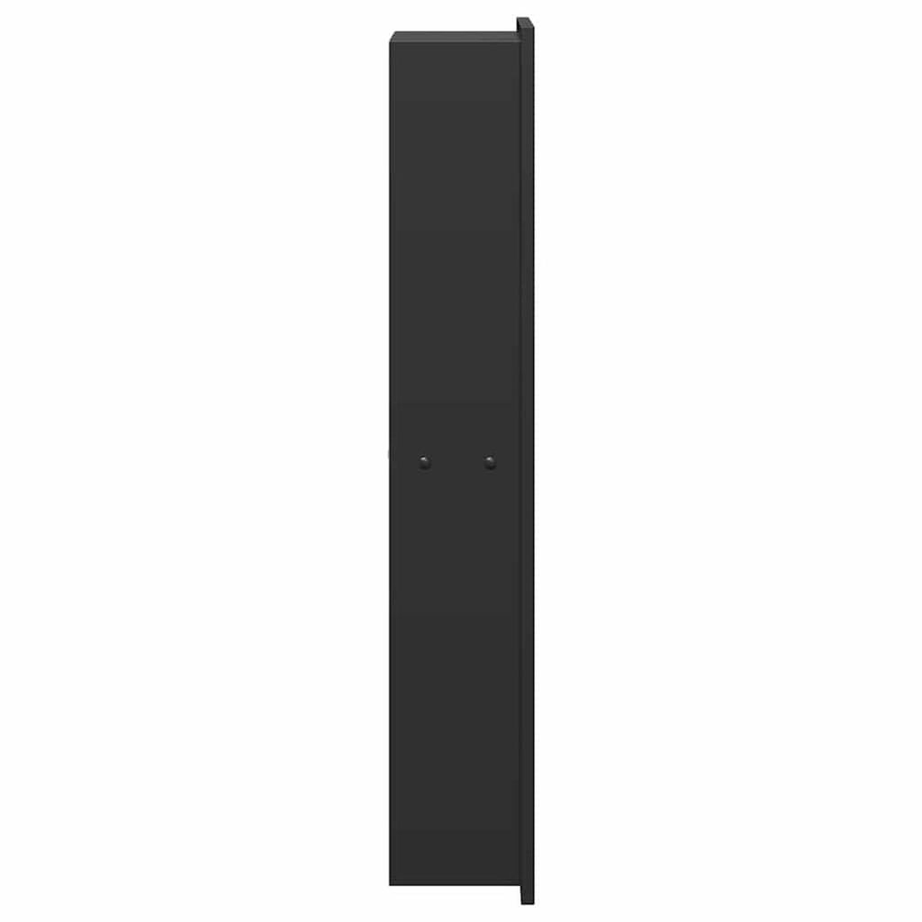 vidaXL Νίτσα Μπάνιου Μαύρο 60 x 20 x 9.5 εκ Ανοξείδωτο ατσάλι