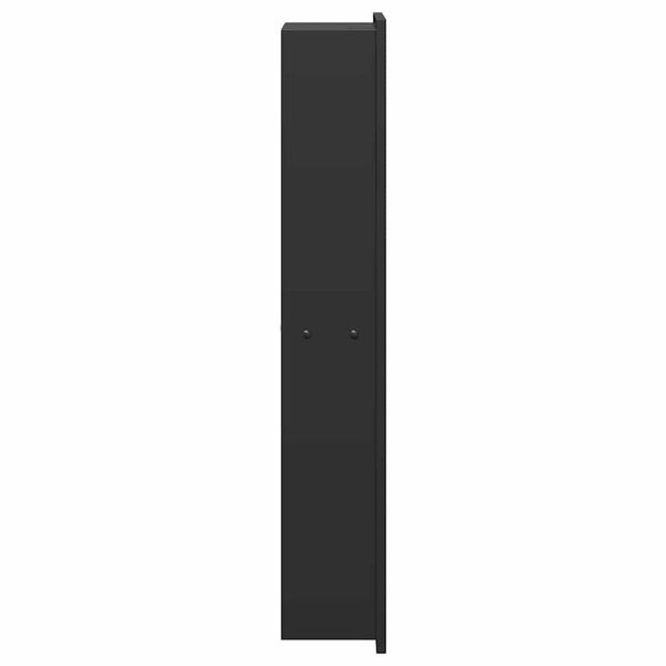 vidaXL Νίτσα Μπάνιου Μαύρο 60 x 20 x 9.5 εκ Ανοξείδωτο ατσάλι