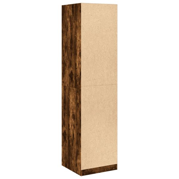vidaXL Ντουλάπα Χρώμα Καπνιστή Δρυς 50 x 50 x 200 εκ. από Επεξ. Ξύλο