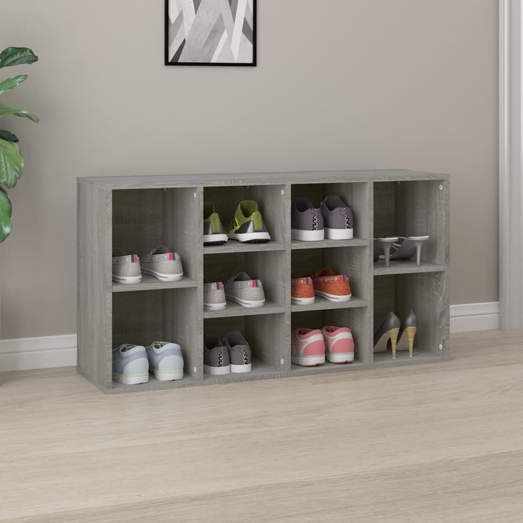 vidaXL Παπουτσοθήκη Γκρι Sonoma 103x30x54,5 εκ. από Επεξεργασμένο Ξύλο