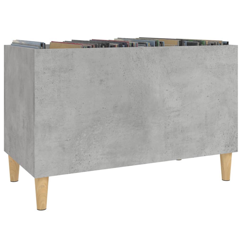 vidaXL Δισκοθήκη Γκρι Σκυροδέματος 74,5x38x48 εκ. Επεξεργασμένο Ξύλο