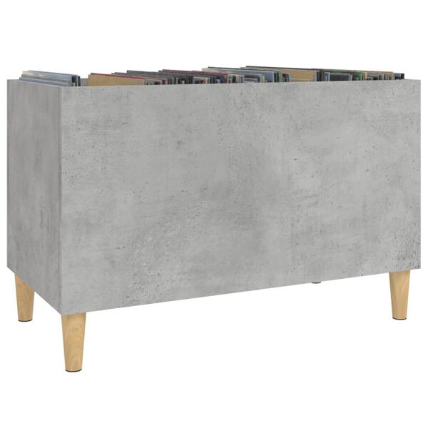 vidaXL Δισκοθήκη Γκρι Σκυροδέματος 74,5x38x48 εκ. Επεξεργασμένο Ξύλο