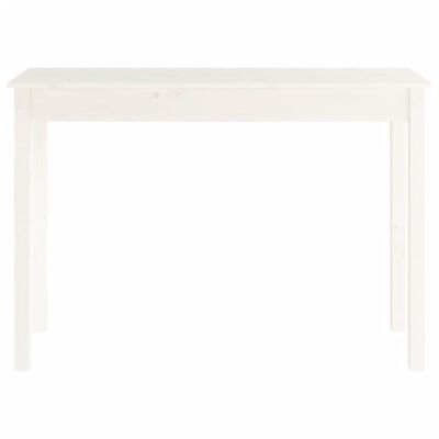 vidaXL Τραπέζι Κονσόλα Λευκό 110 x 40 x 75 εκ. από Μασίφ Ξύλο Πεύκου