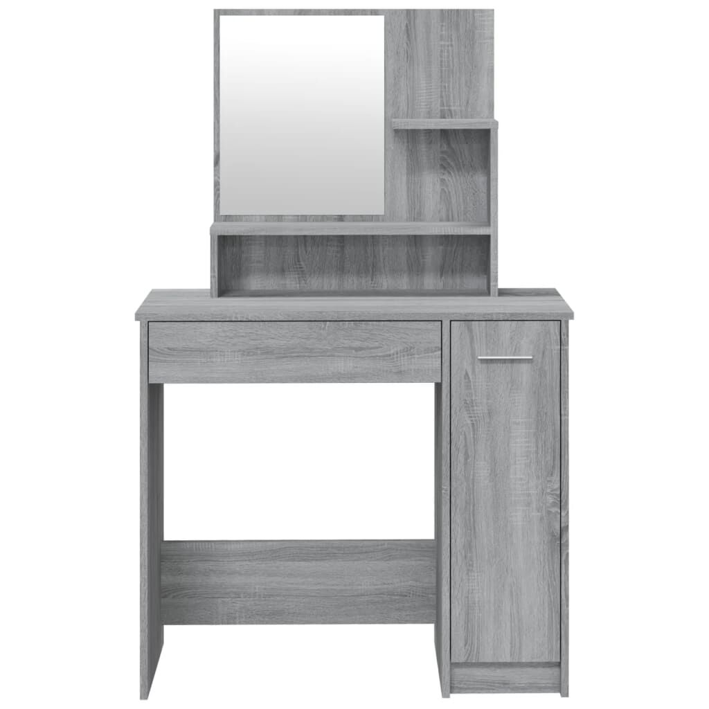 vidaXL Μπουντουάρ Σετ Γκρι Sonoma 86,5x35x136 εκ.