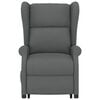vidaXL Πολυθρόνα Μασάζ με Ανύψωση Σκούρο Γκρι Υφασμάτινη