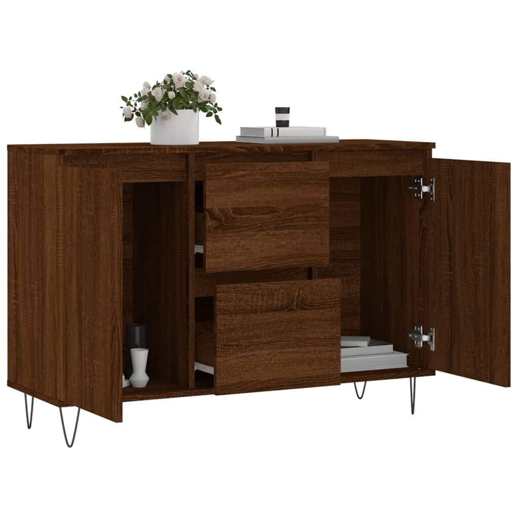 vidaXL Μπουφές Καφέ Δρυς 104 x 35 x 70 εκ. από Επεξεργασμένο Ξύλο