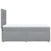 vidaXL Κρεβάτι Boxspring με Στρώμα Ανοιχτό Γκρι 100x200 εκ. Υφασμάτινο