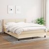vidaXL &Kappa;&rho;&epsilon;&beta;ά&tau;&iota; Boxspring &mu;&epsilon; &Sigma;&tau;&rho;ώ&mu;&alpha; &Kappa;&rho;&epsilon;&mu; 140x200 &epsilon;&kappa;. &Upsilon;&phi;&alpha;&sigma;&mu;ά&tau;&iota;&nu;&omicron;