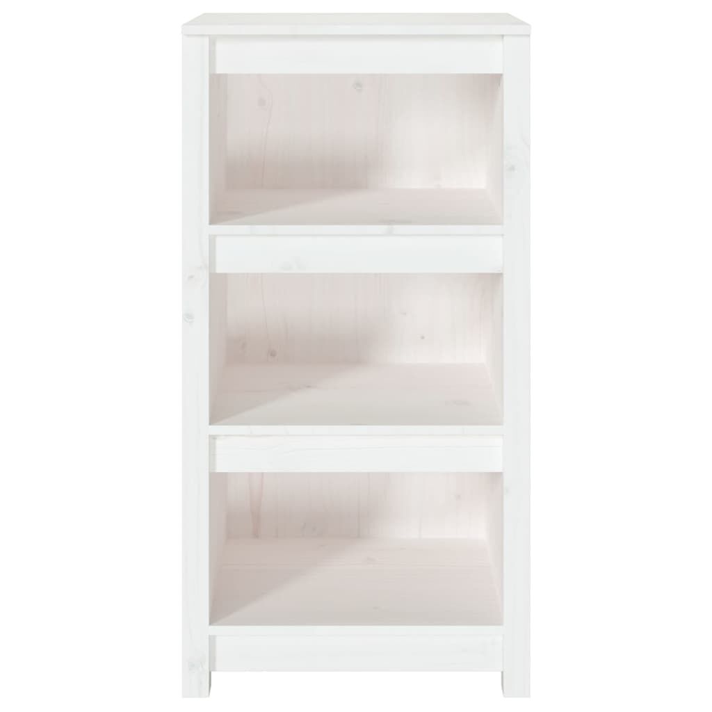vidaXL Βιβλιοθήκη Λευκή 50x35x97 εκ. από Μασίφ Ξύλο Πεύκου