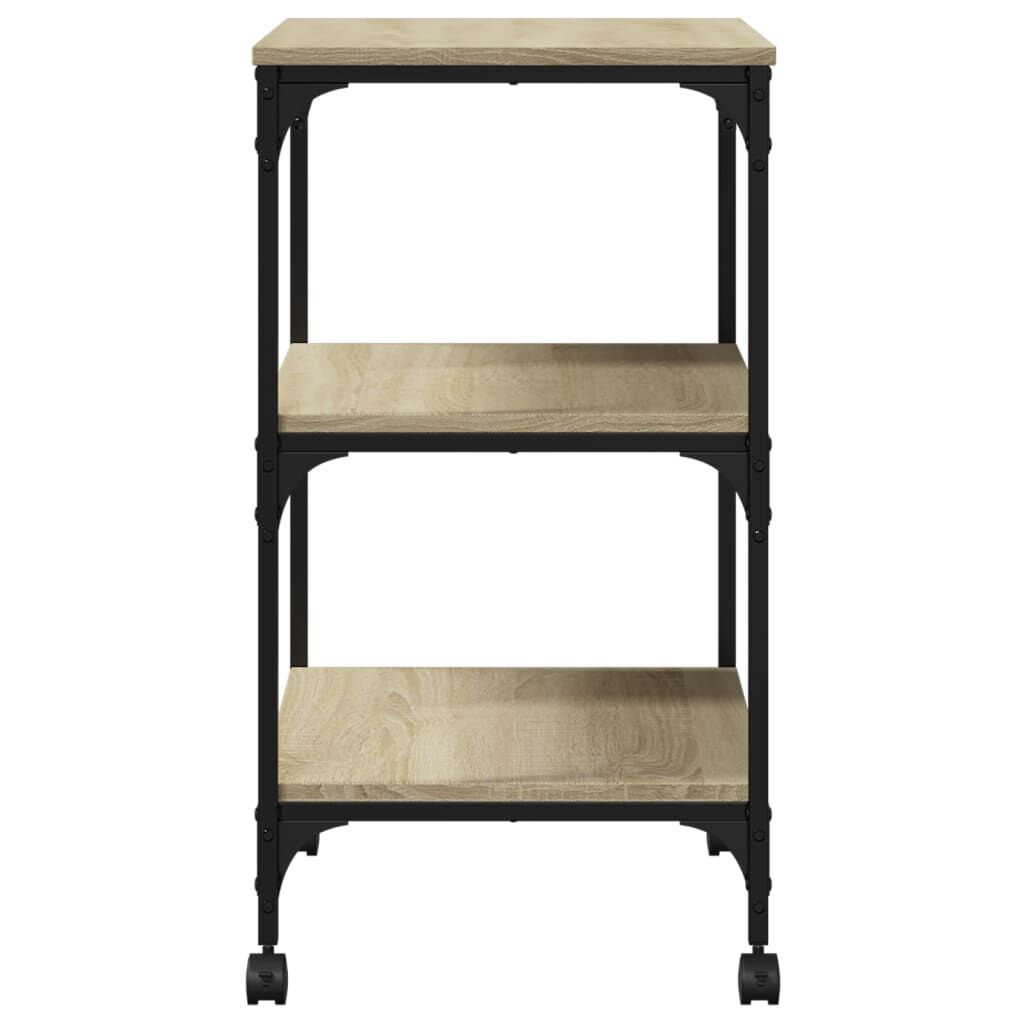 vidaXL Βάση Εκτυπωτή 3 Επιπέδων Sonoma Δρυς 50x41x75 εκ Επεξ. Ξύλο