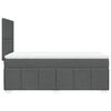 vidaXL Κρεβάτι Boxspring με Στρώμα Σκούρο Γκρι 100x200 εκ. Υφασμάτινο