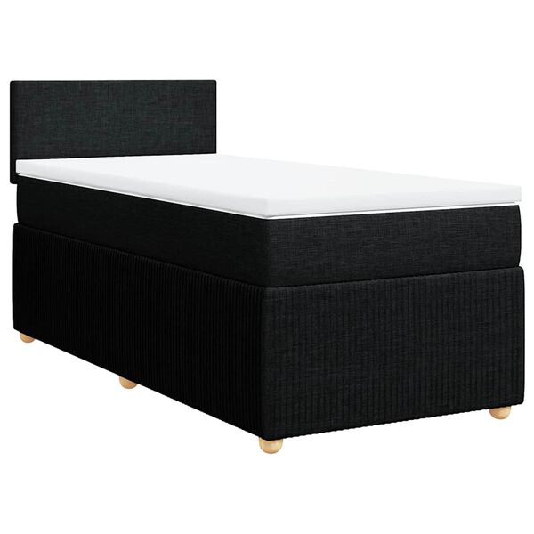 vidaXL &Kappa;&rho;&epsilon;&beta;ά&tau;&iota; Boxspring &mu;&epsilon; &Sigma;&tau;&rho;ώ&mu;&alpha; &Mu;&alpha;ύ&rho;&omicron; 100 x 200 &epsilon;&kappa;. &Upsilon;&phi;&alpha;&sigma;&mu;ά&tau;&iota;&nu;&omicron;