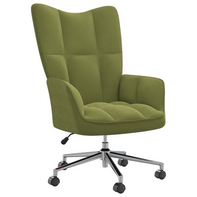 vidaXL Πολυθρόνα Relax Ανοιχτό Πράσινο Βελούδινη