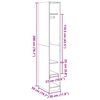 vidaXL Ντουλάπα Γκρι Sonoma 30x50x200 εκ. από Επεξεργασμένο Ξύλο